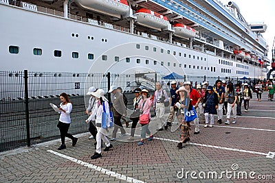 Group of Japanese tourists Editorial Stock Photo