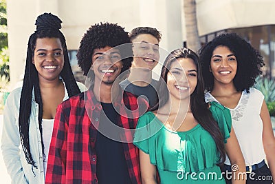 Group of latin american and african and hispanic young adults Stock Photo