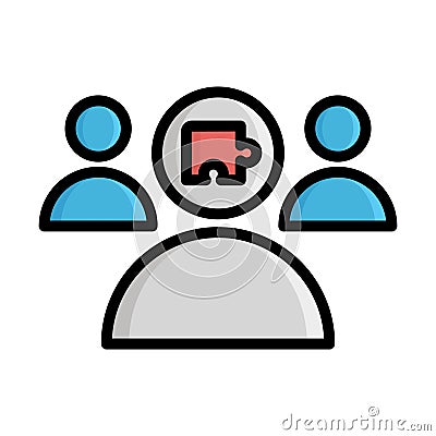 Group, leader Vector Icon which can easily modify or edit Vector Illustration