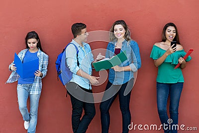 Group of learning students and young adults Stock Photo