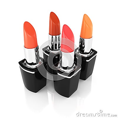 Group of lipsticks Cartoon Illustration