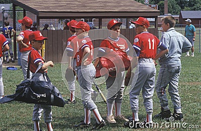 Group of Little League Baseball players Editorial Stock Photo