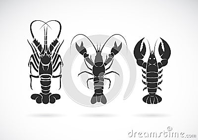 Group of lobster design on white background. Sea Animal. Seafood. lobster icon or logo., Easy editable layered vector illustration Vector Illustration