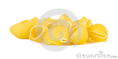 Group of macaroni pasta on white background Stock Photo
