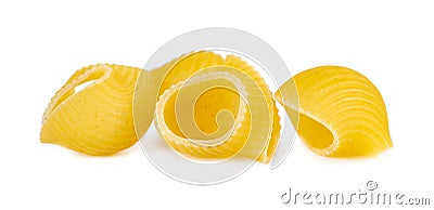 Group of macaroni pasta on white background Stock Photo