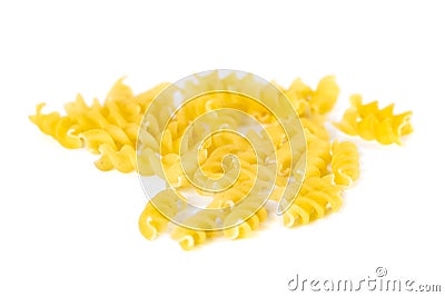 Group of macaroni pasta on white background Stock Photo