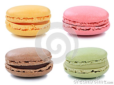 Group of macarons macaroons cookies collection dessert from Fran Stock Photo