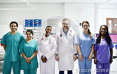 Group of medical professionals at the ICU Stock Photo