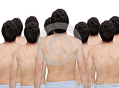 GROUP OF MEN Stock Photo