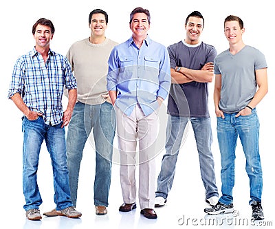 Group of men. Stock Photo