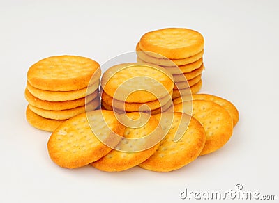 Mini Cheese Flavoured Biscuits Stock Photo