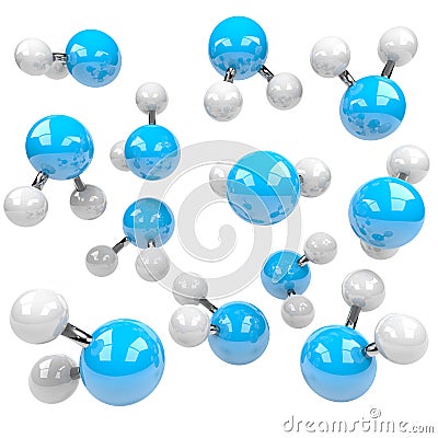 Group of Molecules Stock Photo