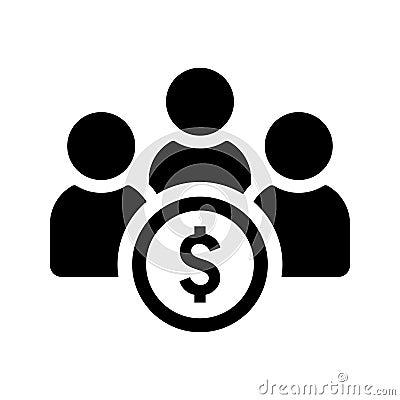 Group Money icon Vector Illustration