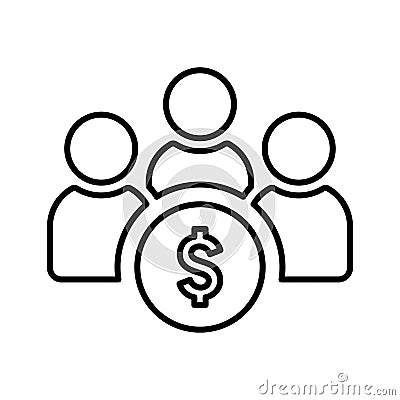 Group Money icon Vector Illustration