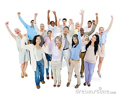 Group of Multi Ethnic Diverse People Celebrating Stock Photo