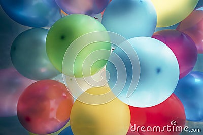 Group multicolor balloons Stock Photo