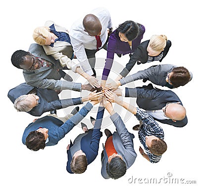 Group of Multiethnic Business People United as One Stock Photo