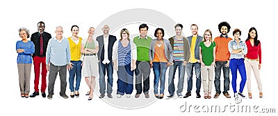 Group of Multiethnic Diverse Colorful People Stock Photo