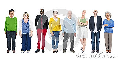 Group of Multiethnic Diverse Colorful People Stock Photo