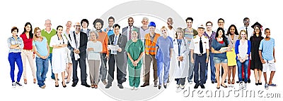 Group of Multiethnic Diverse Mixed Occupation People Stock Photo