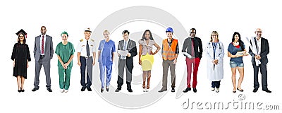 Group of Multiethnic Diverse Mixed Occupation People Stock Photo