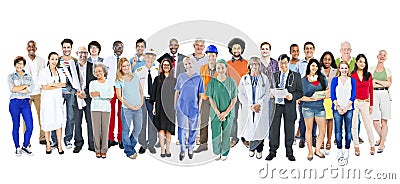 Group of Multiethnic Diverse Mixed Occupation People Stock Photo