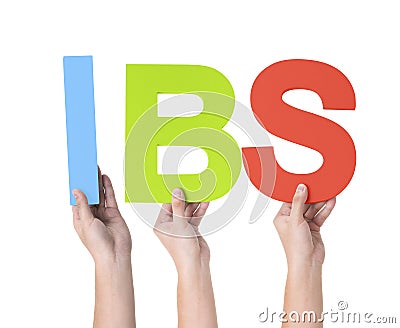 Group of Multiethnic Hands Holding IBS Stock Photo