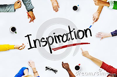 Group of Multiethnic People Discussing About Inspiration Concept Stock Photo