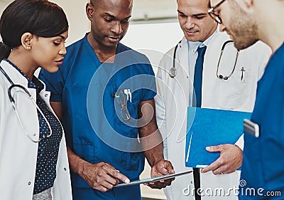 Group of multiracial doctors Stock Photo