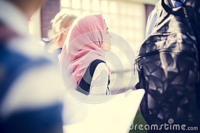 A group of Muslim students Stock Photo