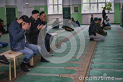 Muslims during prayer Editorial Stock Photo
