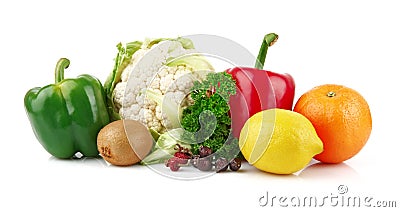 Group of nutrients full of vitamin C Stock Photo