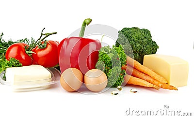 Group of nutrients full of vitamin A Stock Photo