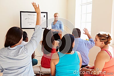 Group Of Overweight People Attending Diet Club Stock Photo