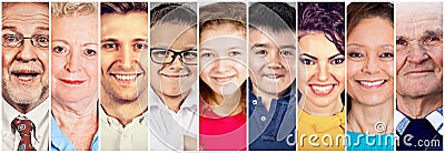 Group of people big family with grandparents parents and children Stock Photo