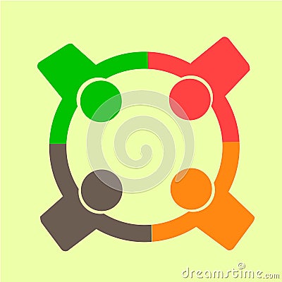 Group of people brain storm icon Stock Photo