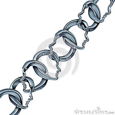 Group Of People Chain Stock Photo