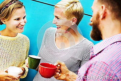Group People Chatting Interaction Socializing Concept Stock Photo