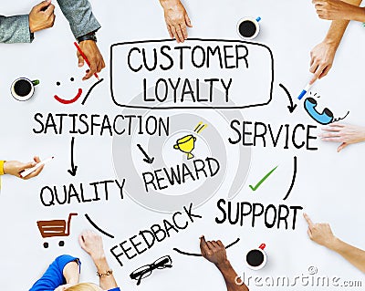 Group of People and Customer Loyalty Concepts Stock Photo