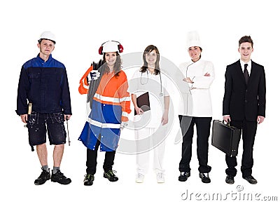 Group of people with different occupation Stock Photo