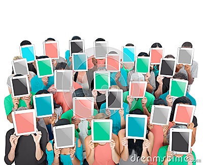 Group of People Digital Tablet Networking Technology Concept Stock Photo