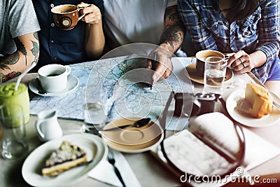 Group Of People Drinking Coffee Concept Stock Photo