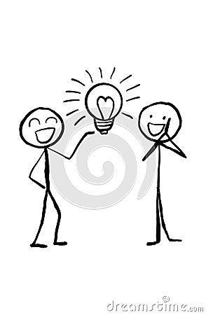 A group of people get brilliant ideas Stock Photo