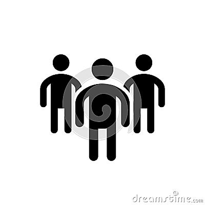 Group of people glyph icon Vector Illustration