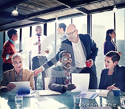 Group of People have a Meeting in the Office Stock Photo