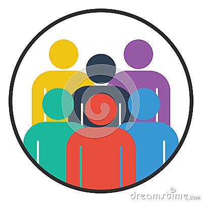 Group people icon teamwork vector illustration Vector Illustration