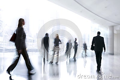 Group of people in the lobby business center Editorial Stock Photo