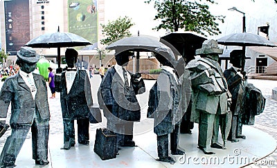 Group of people, monument Editorial Stock Photo