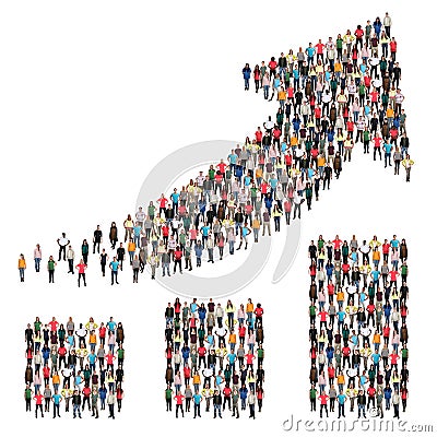 Group of people success business improve successful growth chart Stock Photo