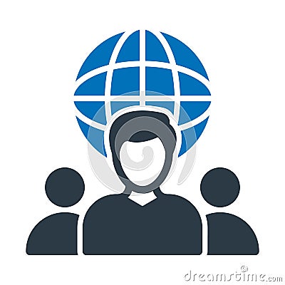 Group, people Vector Icon which can easily modify or edit Vector Illustration